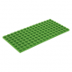 LEGO lapos elem 8x16, világoszöld (92438)